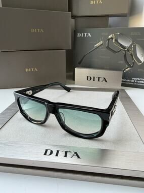 DITA PRIDM DTS753-A-01 Storm Swirl Silver Turquoise Lens Sunglasses AUTHENTIC